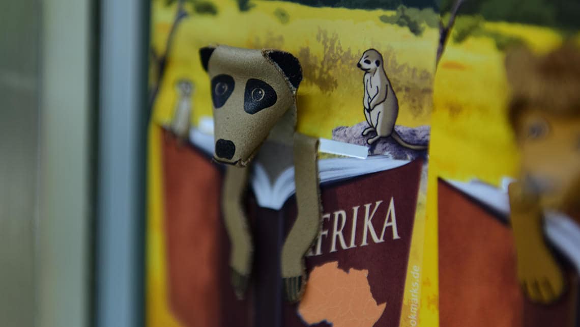 Leder-Lesezeichen im Tampondruck