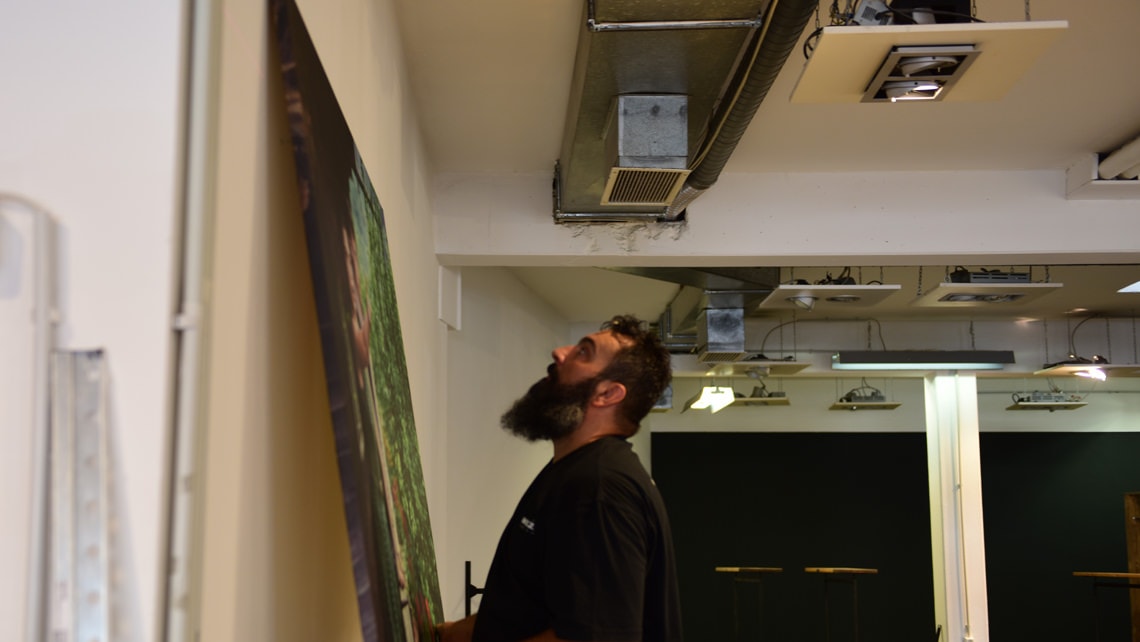 Verklebung und Foto-Leinw&auml;nde bei Almliebe