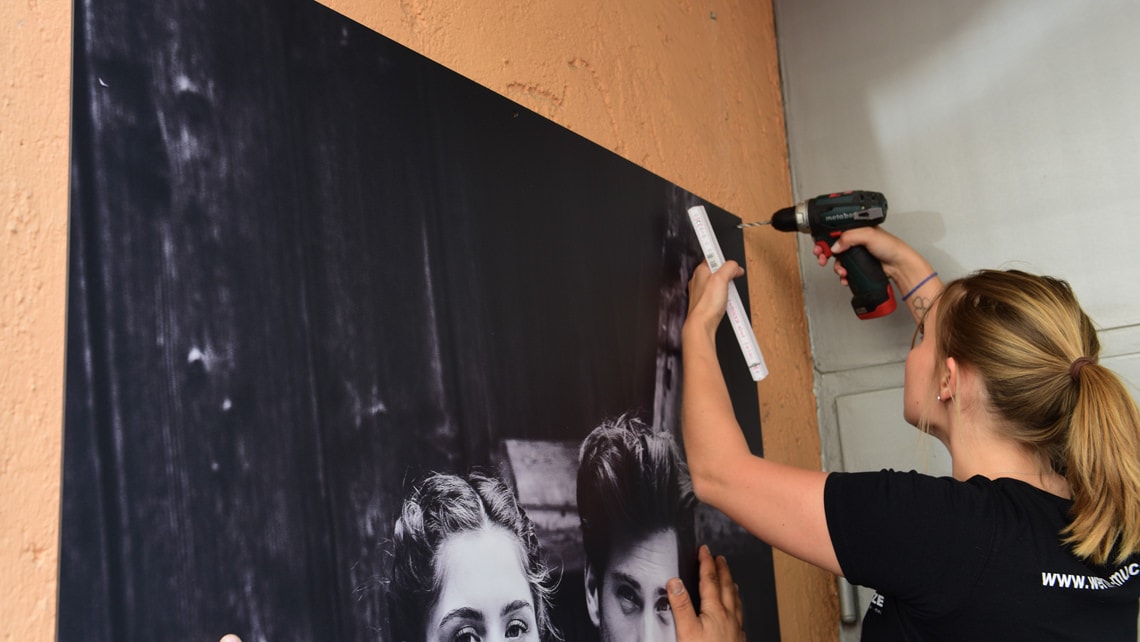 Verklebung und Foto-Leinw&auml;nde bei Almliebe