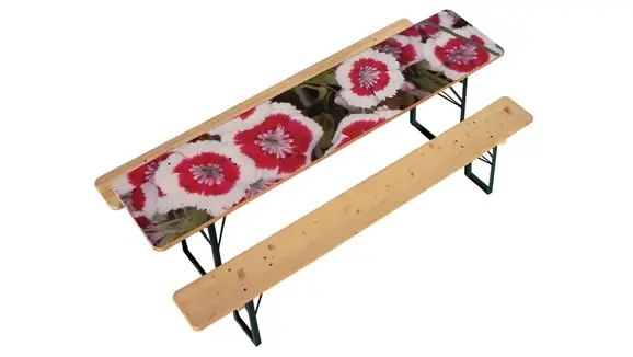 bedruckter Biertisch